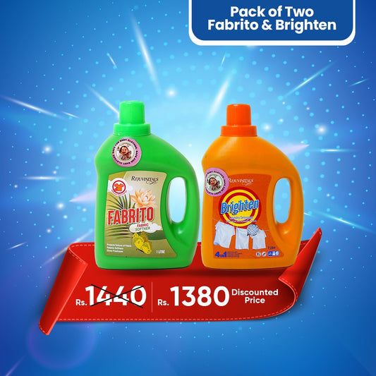 Brighten Laundry Detergent + Fabrito Fabric Softener Bundle – 1 Litre Each