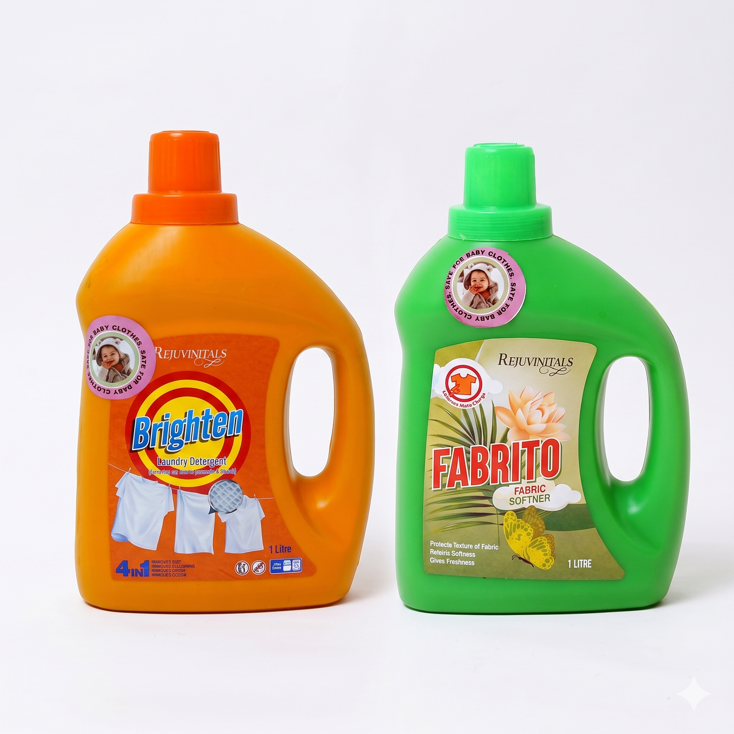 Brighten Laundry Detergent + Fabrito Fabric Softener Bundle – 1 Litre Each